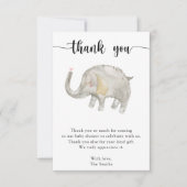 Waterverf ballonolifant bedankt (Voorkant)