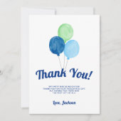 Waterverf ballons Boy Birthday Bedankkaart (Voorkant)