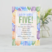 Waterverf ballons Boy Birthday Kaart (Staand voorkant)