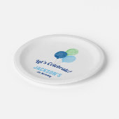 Waterverf ballons Boy Birthday Papieren Bordje (Gekanteld)