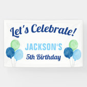 Waterverf ballons Boy Birthday Spandoek (Horizontaal)
