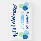 Waterverf ballons Boy Birthday Spandoek (Verticaal)