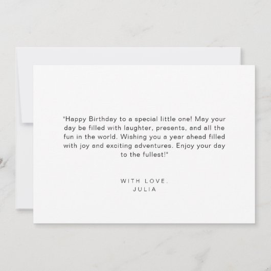 Waterverf Ballons Eenvoudig Script Happy Birthday Kaart (Achterkant)