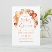 Waterverf Balloon Arch Genderneutraal Baby shower Kaart (Staand voorkant)