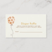 Waterverf Balloon Baby shower Luier Raffle Informatiekaartje (Voorkant)