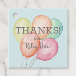 Waterverf Balloon Bunch Hartelijk dank Bedankjes Labels