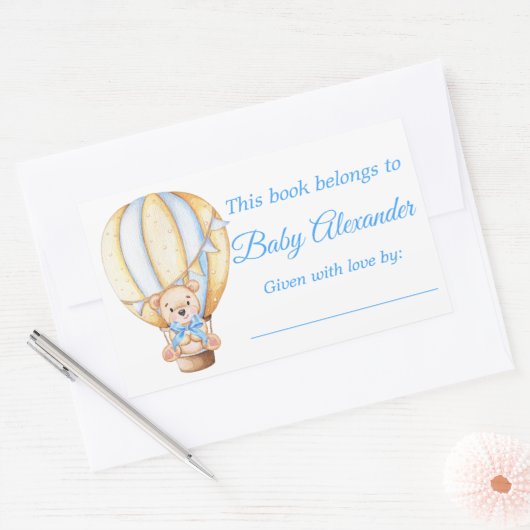 Waterverf Balloon Teddy Bear Bookplate Labels (Envelop)