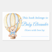Waterverf Balloon Teddy Bear Bookplate Labels (Voorkant)