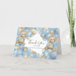 Waterverf Balloon Teddy Thema Papier Servet Bedankkaart