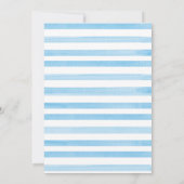 Waterverf Balloons Blauwe olifant 1e verjaardag  Kaart (Achterkant)