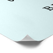 Waterverf Balloons Boy Baby shower Welkom Poster (Hoek)