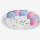 Waterverf Balloons Papieren Bordje (Gekanteld)