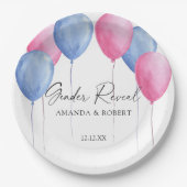 Waterverf Balloons Papieren Bordje (Voorkant)