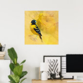 Waterverf Baltimore Oriole Poster (Thuiskantoor)