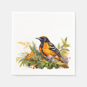 Waterverf Baltimore Oriole Servet