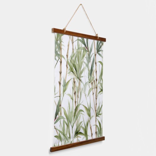 Waterverf Bamboe Bomen Print Hangend Wandkleed (Gebogen)