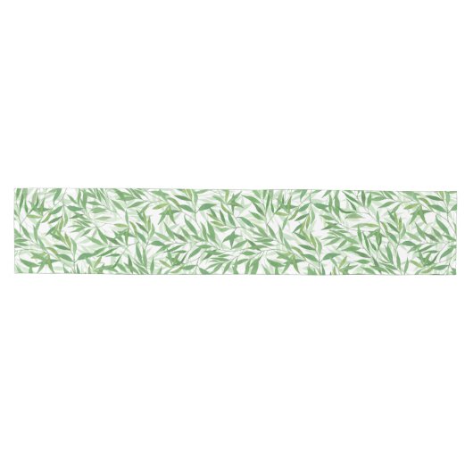 Waterverf Bamboe Leaf Branches Vines Forest Medium Tafelloper (Horizontaal)
