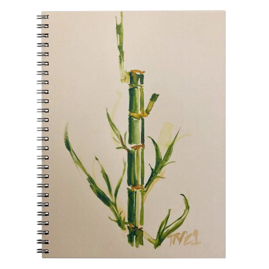 waterverf bamboe notitieboek (Voorkant)