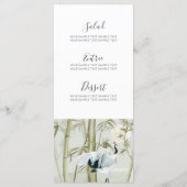 Waterverf Bamboo Japanse kraan Menu (Achterkant)