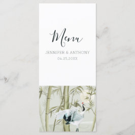 Waterverf Bamboo Japanse kraan Menu