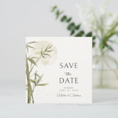 Waterverf Bamboo Save The Date (Staand voorkant)