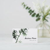Waterverf Bamboo Stalks l Oriental Zen Touch Visitekaartje (Staand voorkant)