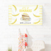 Waterverf Banaan Cake Verjaardagsfeestje Spandoek (Insitu)