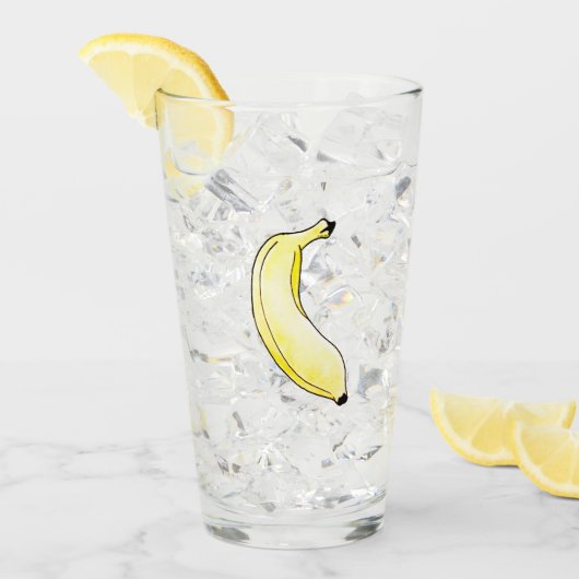 waterverf banaan glas (Voorkant ijs)