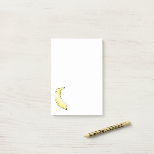 waterverf banaan post-it® notes (Op bureau)