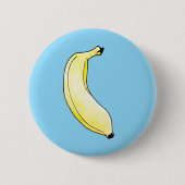 waterverf banaan ronde button 5,7 cm (Voorkant)