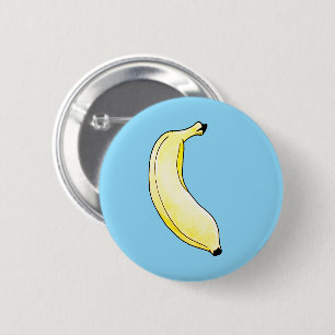 waterverf banaan ronde button 5,7 cm