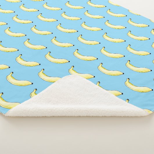 waterverf banaan sherpa deken (3/4)