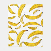 Waterverf bananen - geel fleece deken (Voorkant)