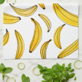 Waterverf bananen - geel theedoek (Gevouwen)