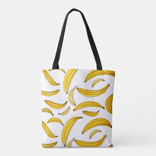 Waterverf bananen - geel tote bag (Achterkant)