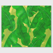 Waterverf bananenbladeren cadeaupapier (Vlak)
