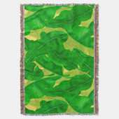 Waterverf bananenbladeren deken (Voorkant Verticaal)