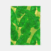 Waterverf bananenbladeren fleece deken (Voorkant)