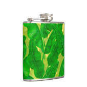 Waterverf bananenbladeren heupfles (Rechts)