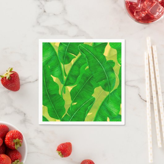 Waterverf bananenbladeren servet (Insitu)