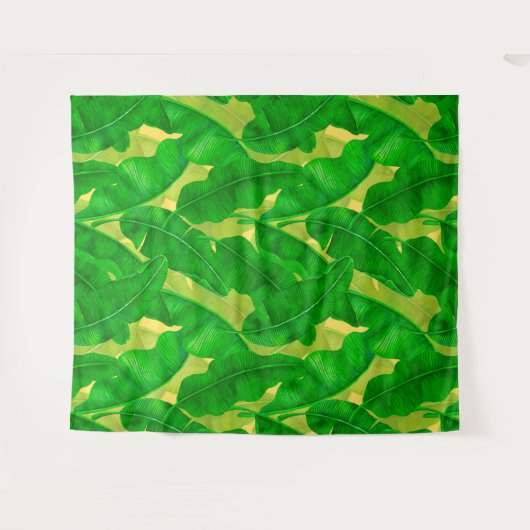 Waterverf bananenbladeren wandkleed (Voorkant (horizontaal))