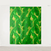 Waterverf bananenbladeren wandkleed (Voorkant)