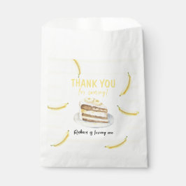 Waterverf Bananencake Verjaardag Bedankt Bedankzakje