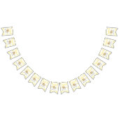 Waterverf bananencake verjaardagsfeestje vlaggetjes (Alle)