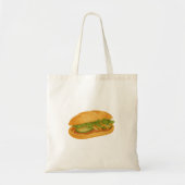 Waterverf Bánh Mì Canvas Canvas tas (Voorkant)