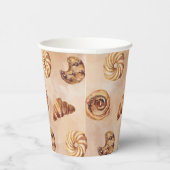 Waterverf banketbakkerij food brunch papieren bekers (Rechts)