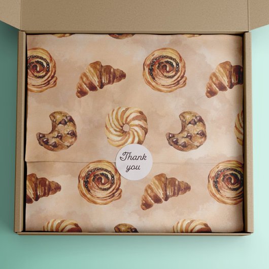 Waterverf banketbakkerij food brunch tissuepapier