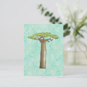 Waterverf Baobab Boom Briefkaart (Staand voorkant)