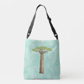 Waterverf Baobab-boom Crossbody Tas (Achterkant)