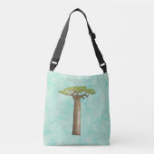 Waterverf Baobab-boom Crossbody Tas (Voorkant)
